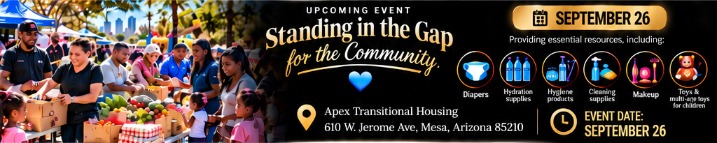 Standing in the Gap for the Community event at Apex Transitional Housing on September 26